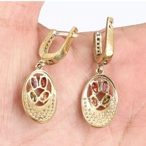 Vintage Jewelry - Sultan Ottoman Ruby Amethyst Silver Drop Earrings Vintage Jewelry - Sultan Ottoman Ruby Amethyst Silver Drop Earrings